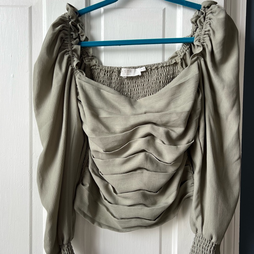 ASTR the Label Sage Green Top